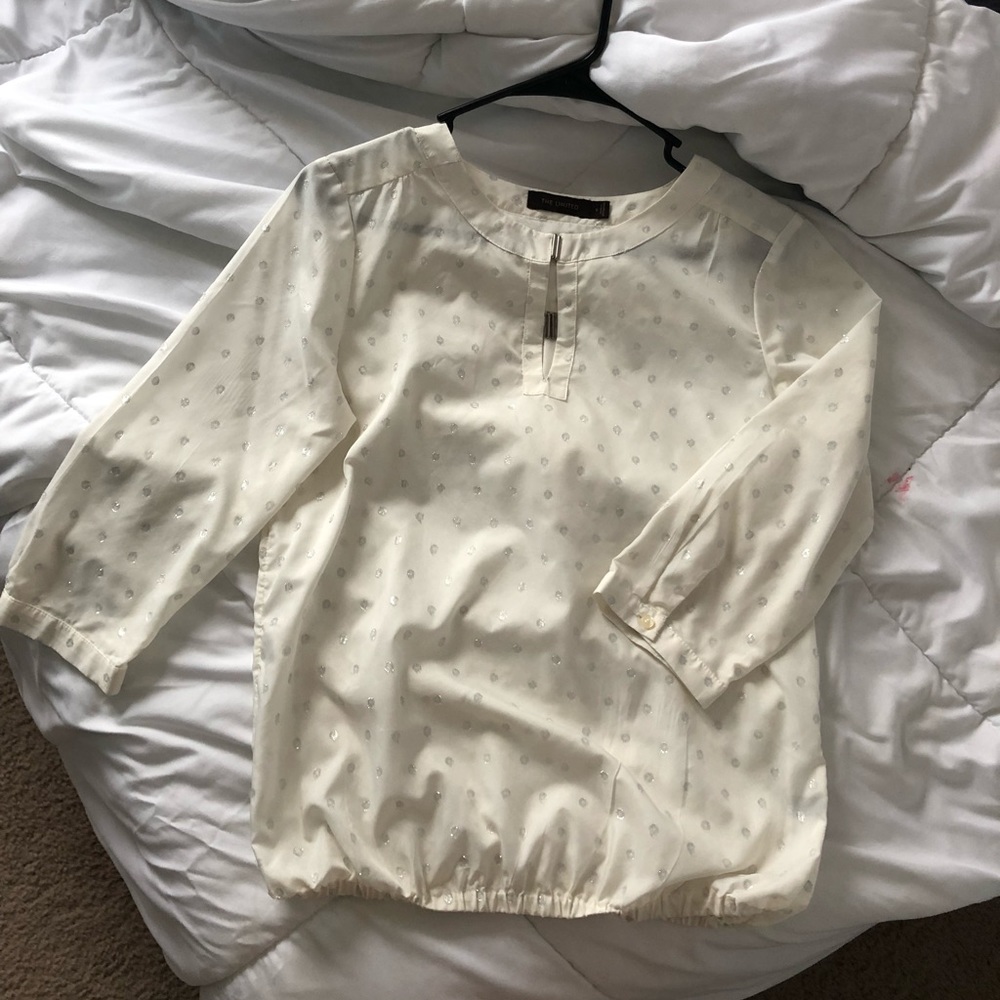 ❗️SOLD❗️Off white blouse. S